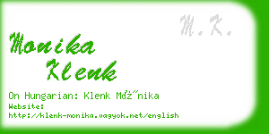 monika klenk business card